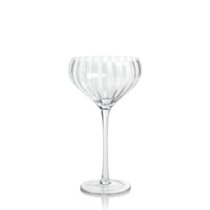 Madeleine Optic Cocktail Glasses - Clear Set of 4 by Zodax