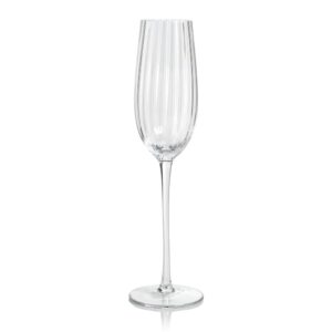 Madeleine Optic Champagne Flutes Glasses - Clear Set of 4 by Zodax