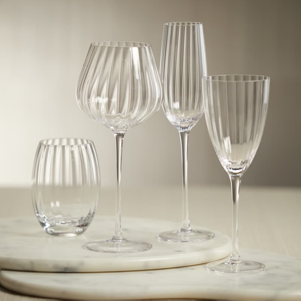 Madeleine Optic Stemless All-Purpose Glasses - Clear Set of 4 by Zodax - Image 2