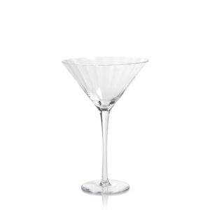 Madeleine Optic Martini Glasses - Clear Set of 4 by Zodax