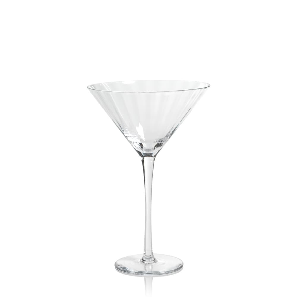 Madeleine Optic Martini Glasses - Clear Set of 4 by Zodax