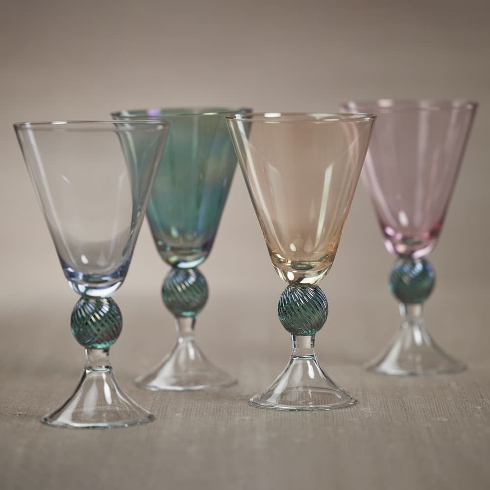 Cassis Vintage Stem Glasses - Light Amber Set of 4 by Zodax - Image 2