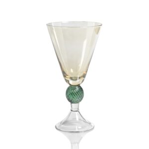 Cassis Vintage Stem Glasses - Light Amber Set of 4 by Zodax