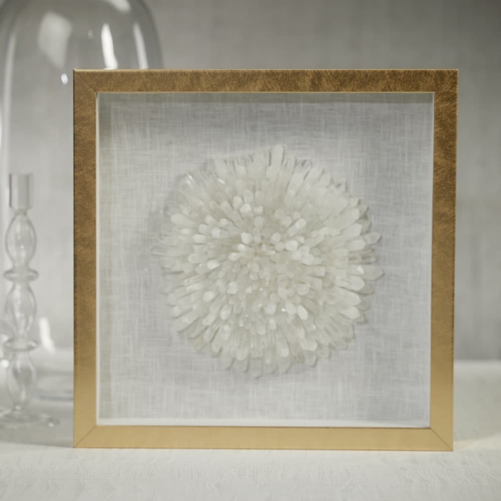 Gold Framed Crystal Flower 16" x 16" by Zodax - Image 2