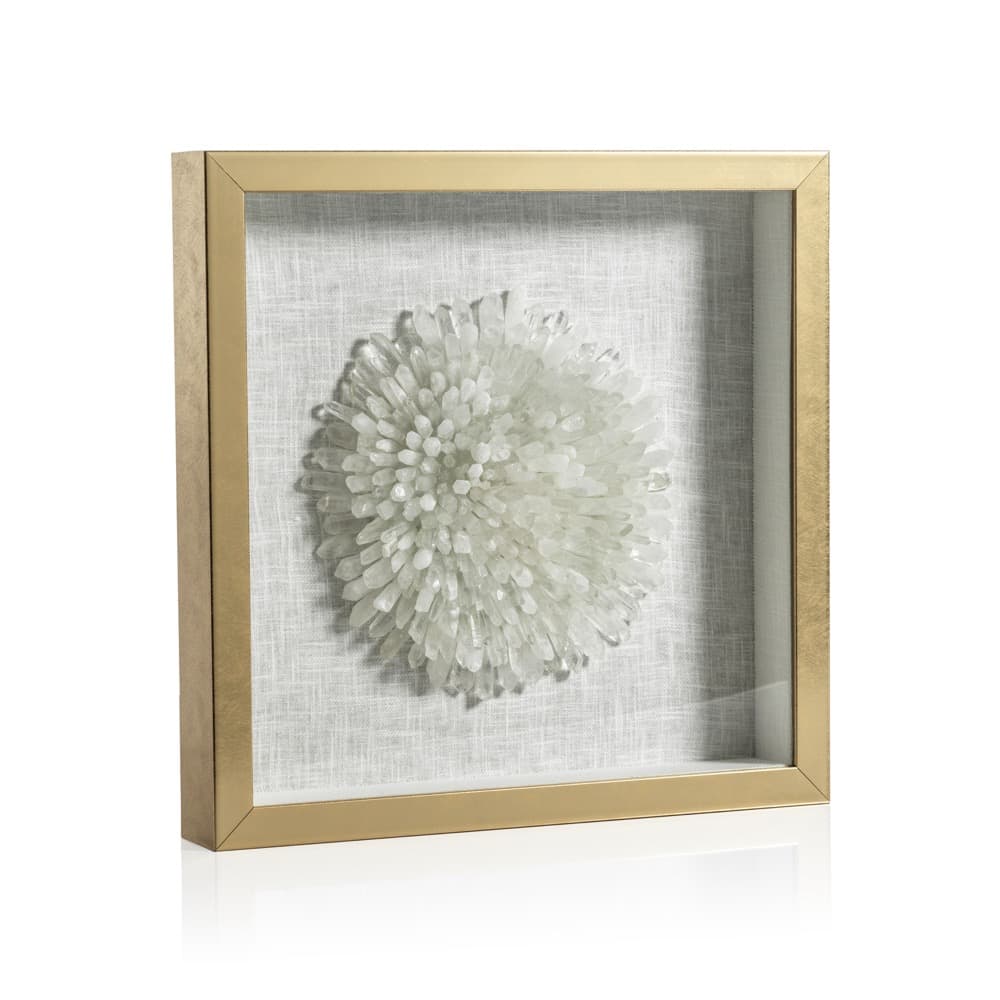Gold Framed Crystal Flower 16" x 16" by Zodax