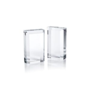 Claire Crystal Glass Pair of Bookends by Zodax