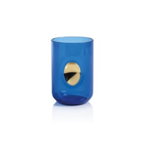 Aperitivo Tumblers withGold Accent in Cobalt Blue Set of 4 by Zodax