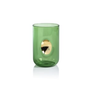 Aperitivo Tumblers with Gold Accent in Cactus Green Set of 4 by Zodax