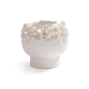 Shellstone Handmade Ceramic Vase by Zodax