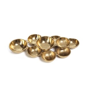 Small Cluster of 9 Serving Bowls in Dark Gold by Zodax