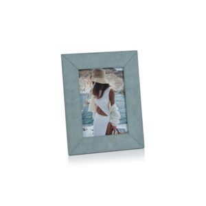Suede Lux Photo Frame - Côte d'Azur Blue - 5" x 7" by Zodax