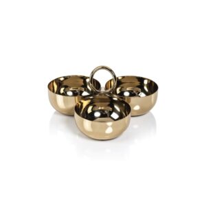 Aperitifs Cocktail Condiment Bowl Set- Polished Gold by Zodax