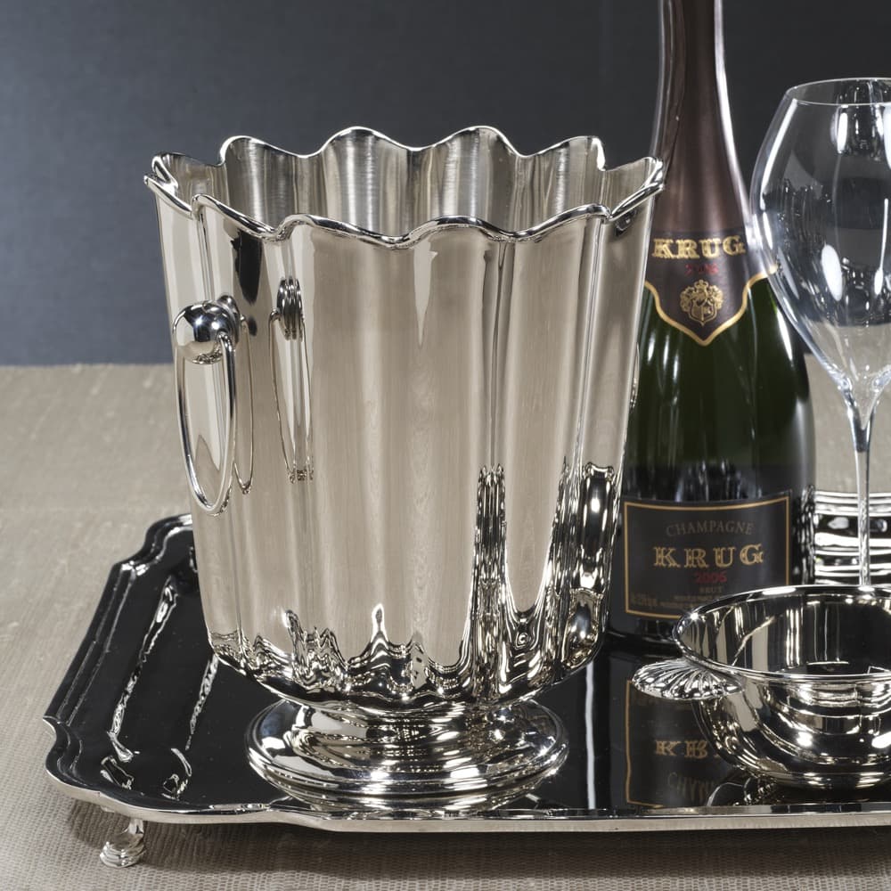 Orléans Brass Wine + Champagne Bucket in Polished Nickel by Zodax - Image 2