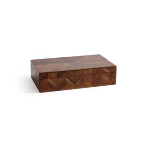 Chevron Wood Box by Zodax