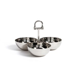 The Equestrian Trio Condiment Set, Polished Nickel by Zodax