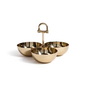 The Equestrian Trio Condiment Set, Polished Gold by Zodax