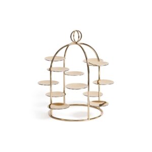 The Grand High Tea Tower with 12 cups in Polished Gold by Zodax