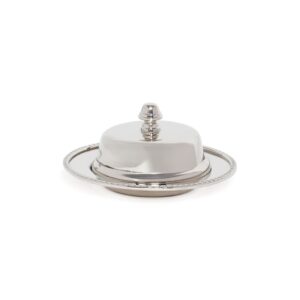 Parisian Butter Dish with Cover+Glass in Nickel by Zodax