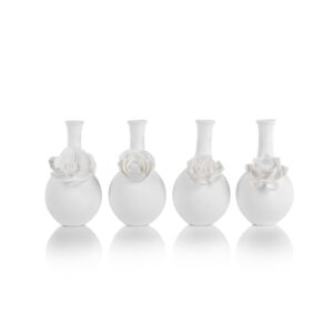 Cameo Long Neck Porcelain Bud Vases in 4 Assorted Styles by Zodax