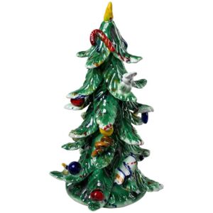 Large Ceramic Decorated Holiday Tree by Abigails