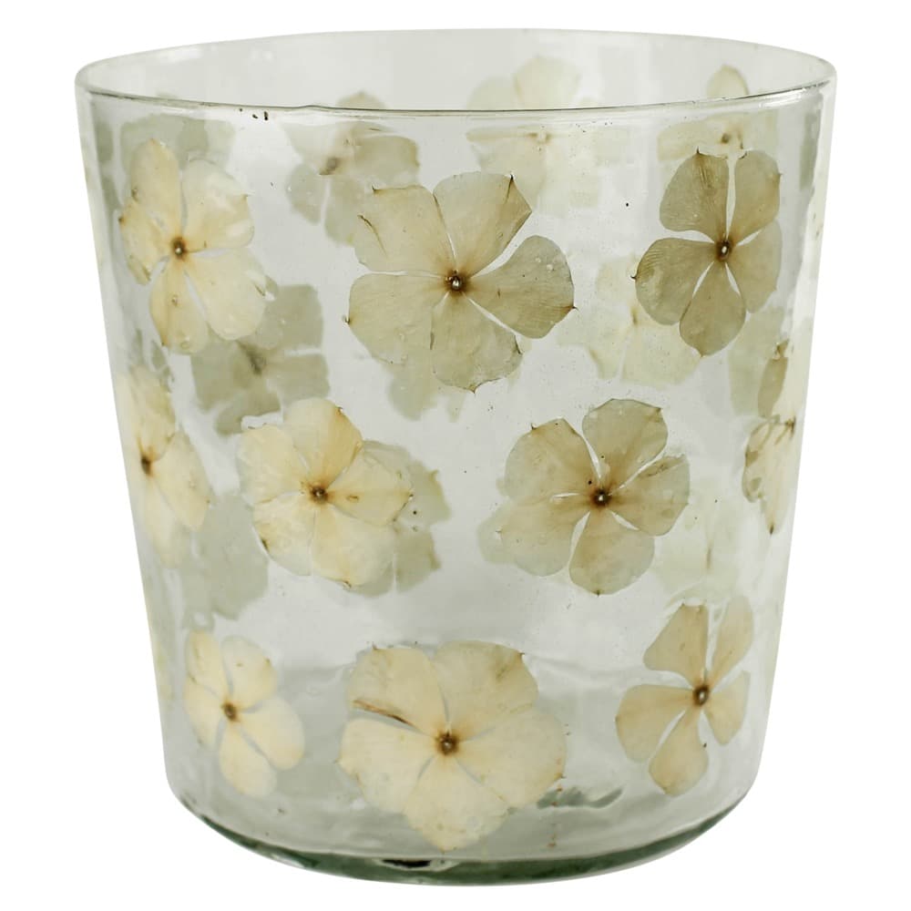 Medium Enameled Flower Hurricane by HomArt