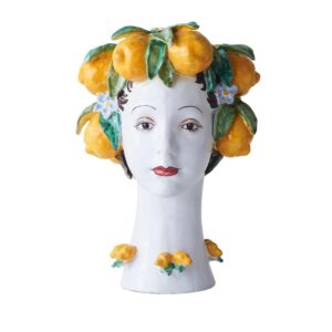Lemon Decor Ceramic Head Vase by Abigails