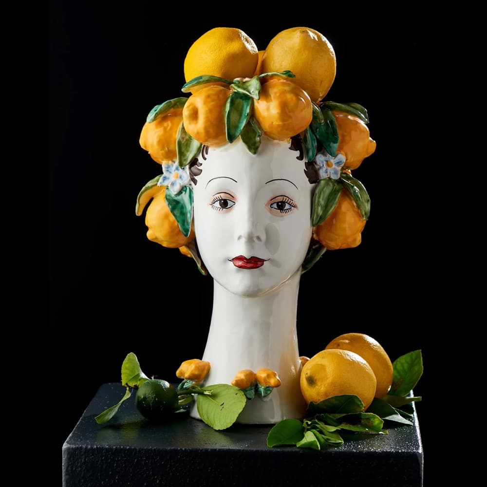 Lemon Decor Ceramic Head Vase by Abigails - Image 4