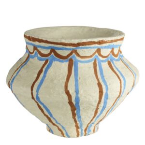 Paper Mache  Painted Pot by HomArt