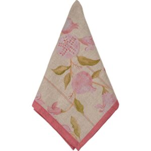 Pomegranate Pink and Green Napkin Set of 8 by Abigails