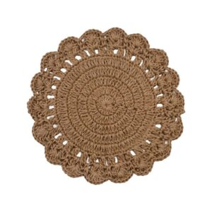 Cotswolds Jute Placemat with Natural Scalloped Edge Set of 4 by Abigails