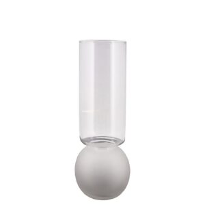 Tall Frosted Bulb Vase by HomArt