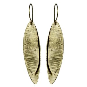 Brass Petals Earrings by Ora Ten
