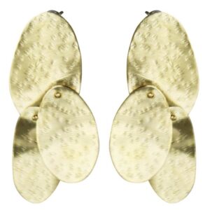 Linked Brass Ovals Earrings by Ora Ten