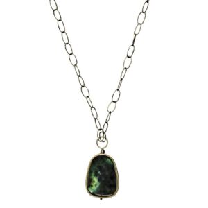 Necklace with Faceted Turquoise by Ora Ten