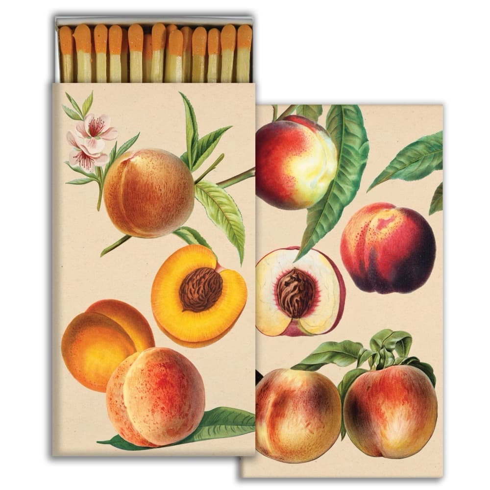 Peachy Peaches Matches Set of 6 Boxes by HomArt
