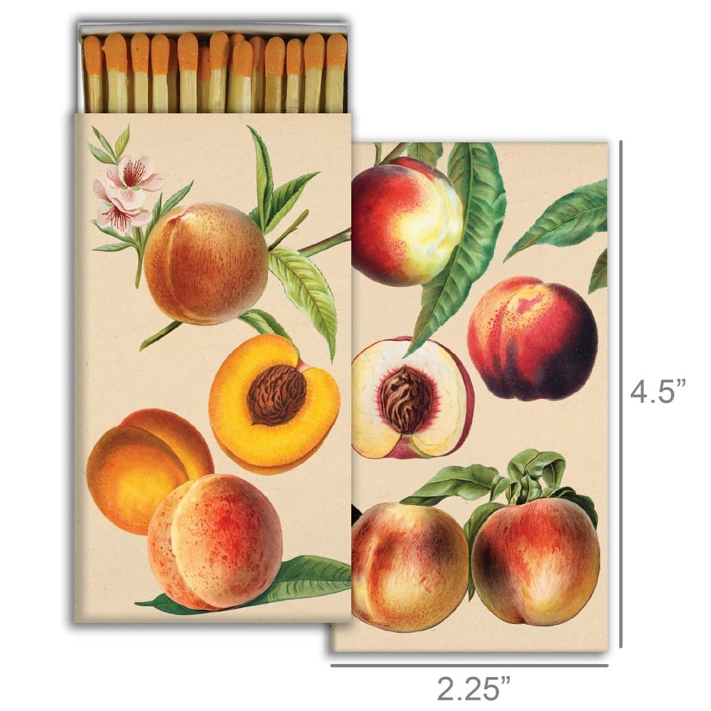 Peachy Peaches Matches Set of 6 Boxes by HomArt - Image 2