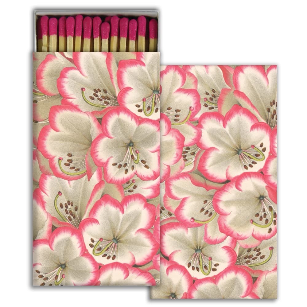 Rhododendron Matches Set of 6 Boxes by HomArt
